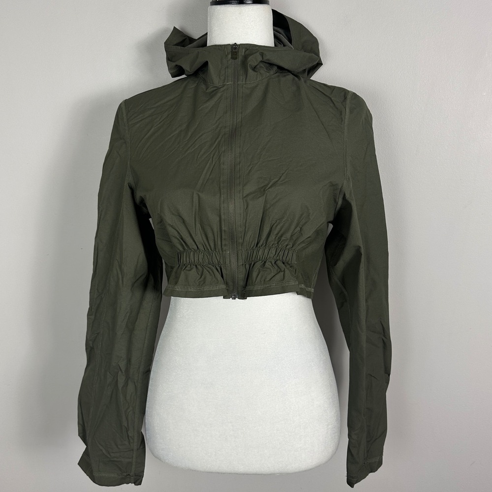 Lululemon Lightweight Cropped Hooded Jacket‎ Y2K Running Olive Green Proactive